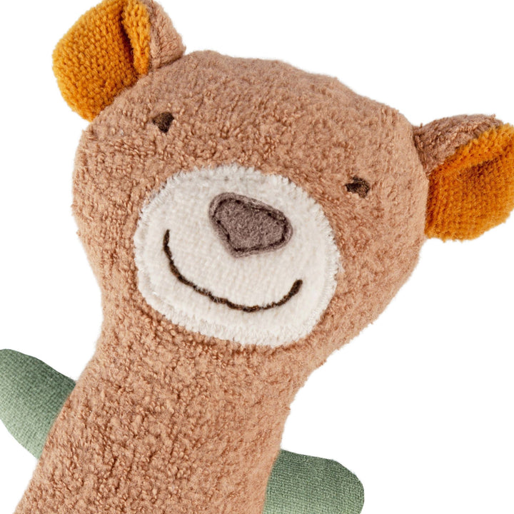Sigikid katoenen rammelaar beer beige, zijaanzicht