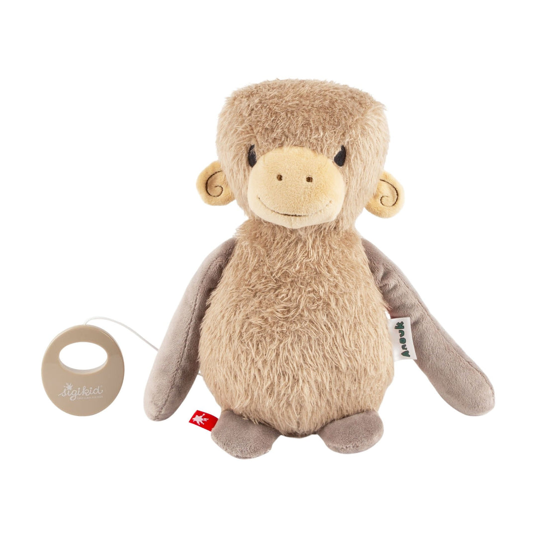Sigikid | Knuffel inclusief Muziekdoosje met Trekkoord | Monkey | Affi | Melody: Various | 22 cm | 0+