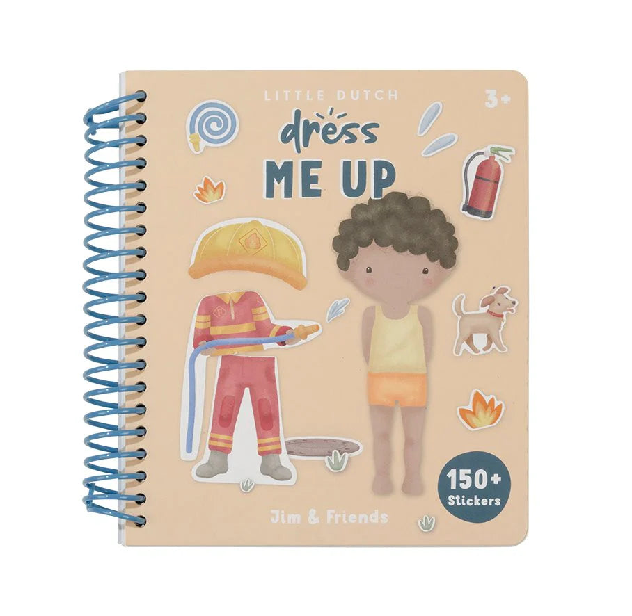 Little Dutch | Aankleed- en stickerboek | Jim &amp; Friends | 3+