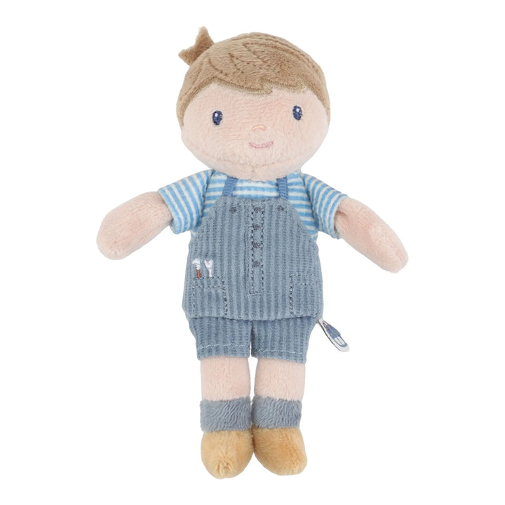 Little Dutch | Stoffen Knuffelpop Jim | Tuinbroek | 10 cm | 1+