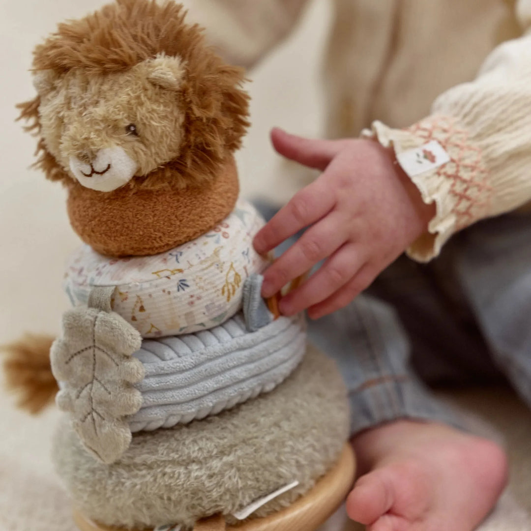 Little Dutch | Tuimelstapelaar | Safari Friends | 11 x 11 x 26 cm | +18 mnd