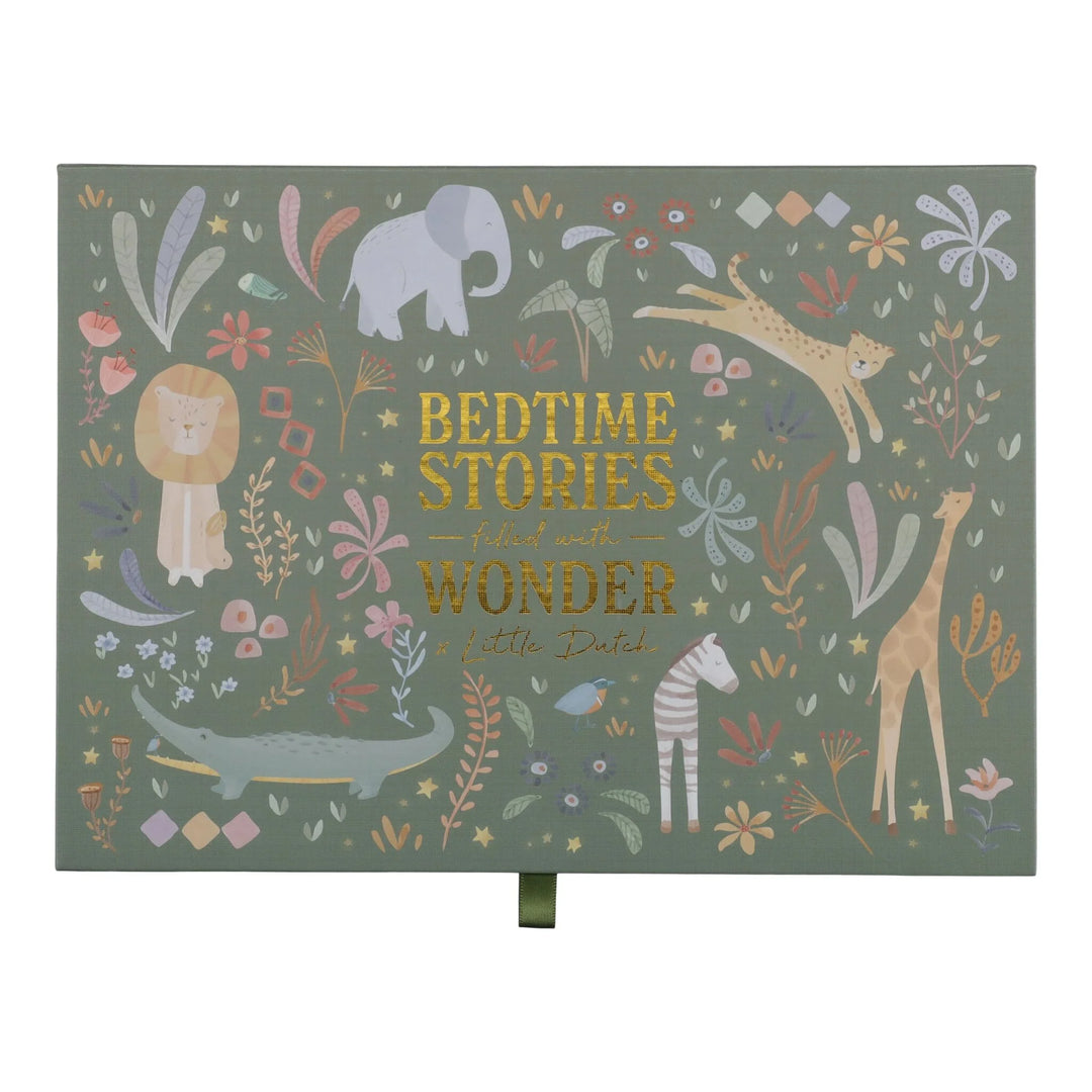 Groene opbergdoos van de Little Dutch Safari Friends verhalenprojector
