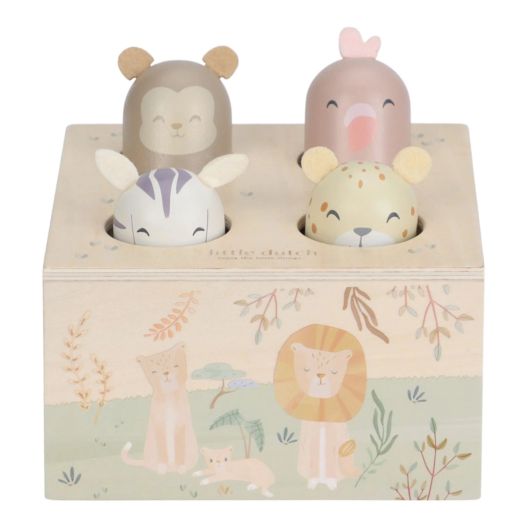 Little Dutch | Safari Friends Pop-up | Dierengeluiden | 1+