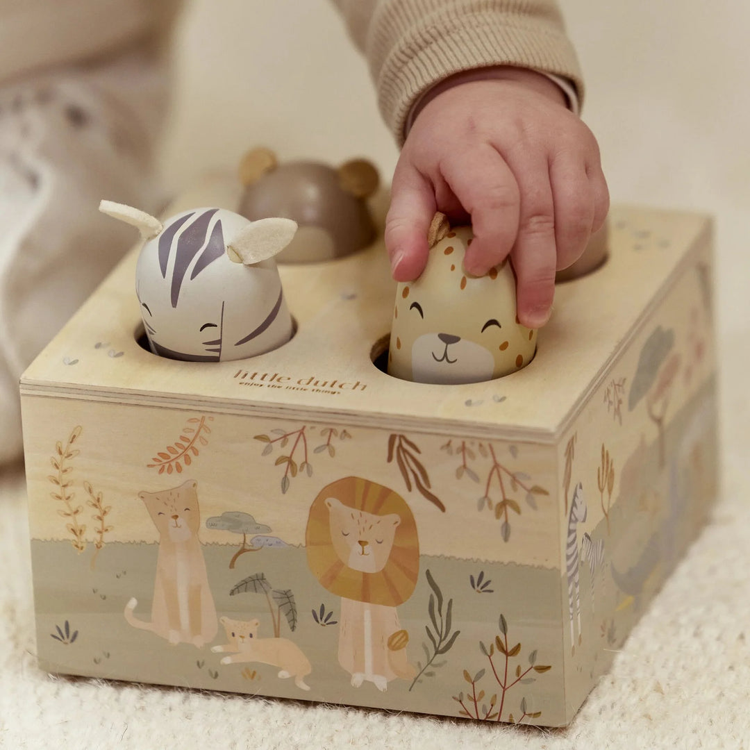 Little Dutch | Safari Friends Pop-up | Dierengeluiden | 1+