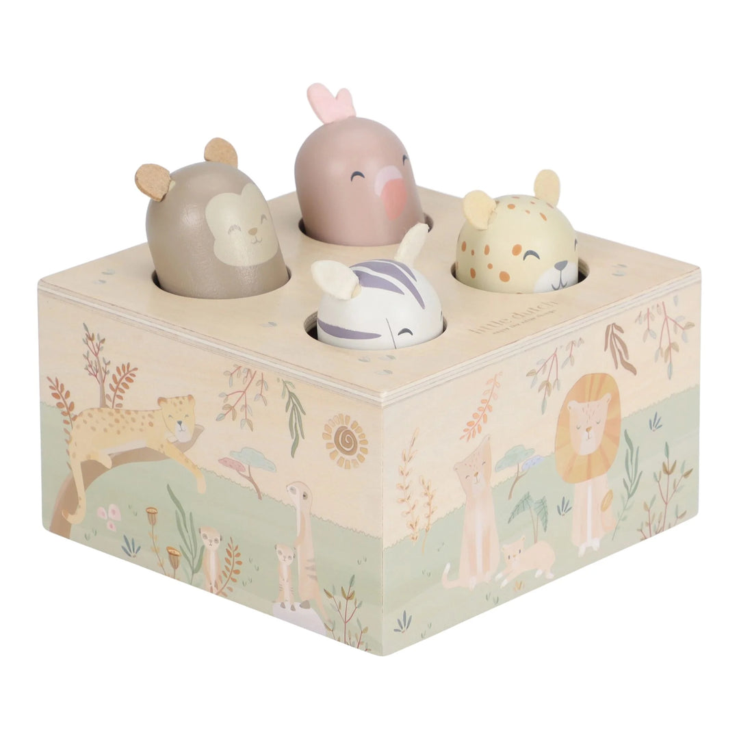 Little Dutch | Safari Friends Pop-up | Dierengeluiden | 1+