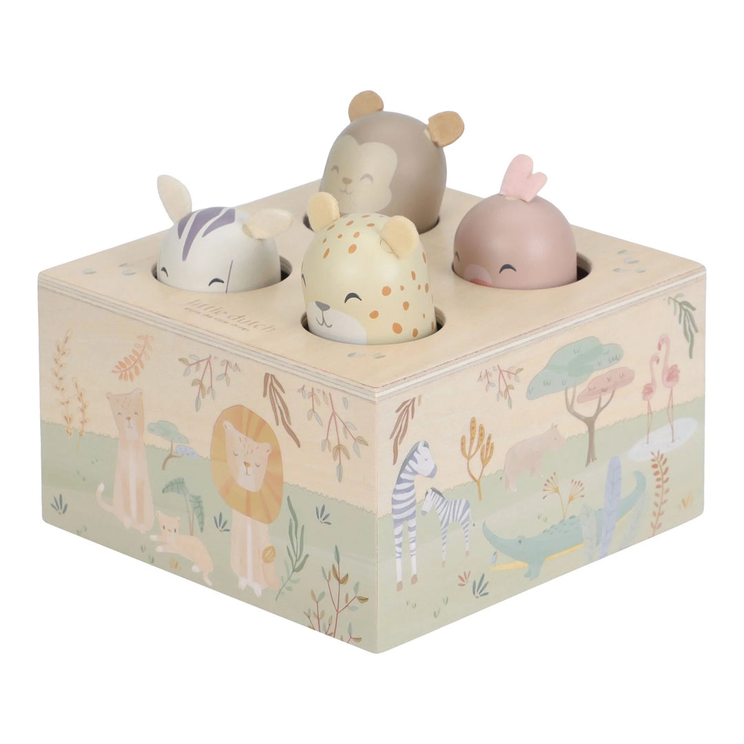 Little Dutch | Safari Friends Pop-up | Dierengeluiden | 1+