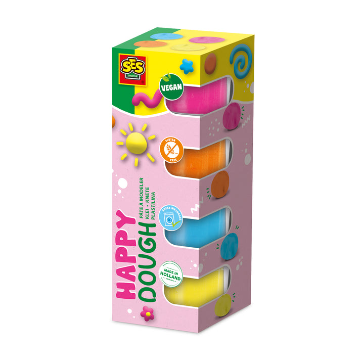 Emballage avec quatre pots de pâte SES Feel Good Happy