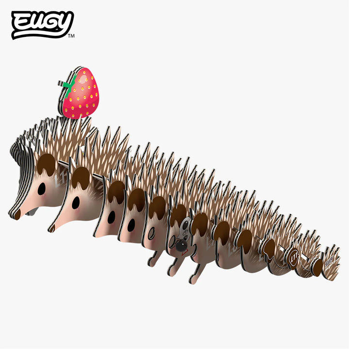 Eugy | 3D Cardboard Model Kit | Forest Life | Egel | 27 stukjes | 6+