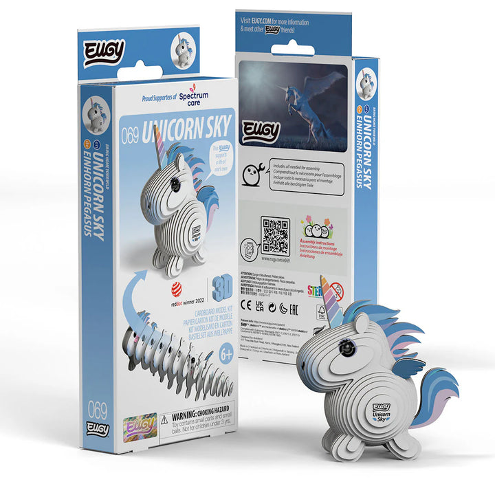 Eugy | 3D Cardboard Model Kit | Fantasy | Eenhoorn Hemel | 32 stukjes | 6+
