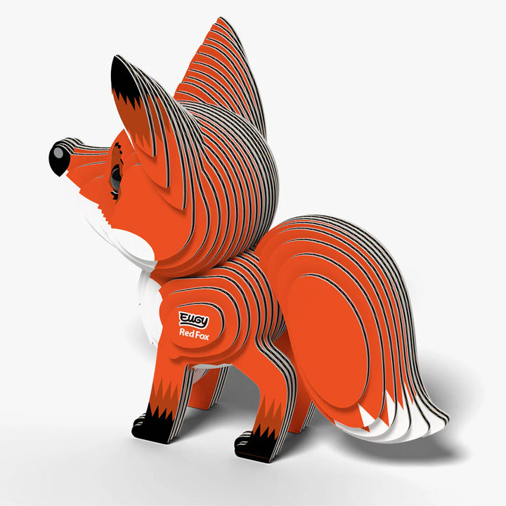 Eugy | 3D Cardboard Model Kit | Forest Life | Rode Vos | 43 stukjes | 6+