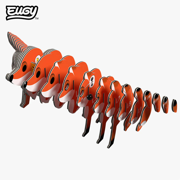 Eugy | 3D Cardboard Model Kit | Forest Life | Rode Vos | 43 stukjes | 6+