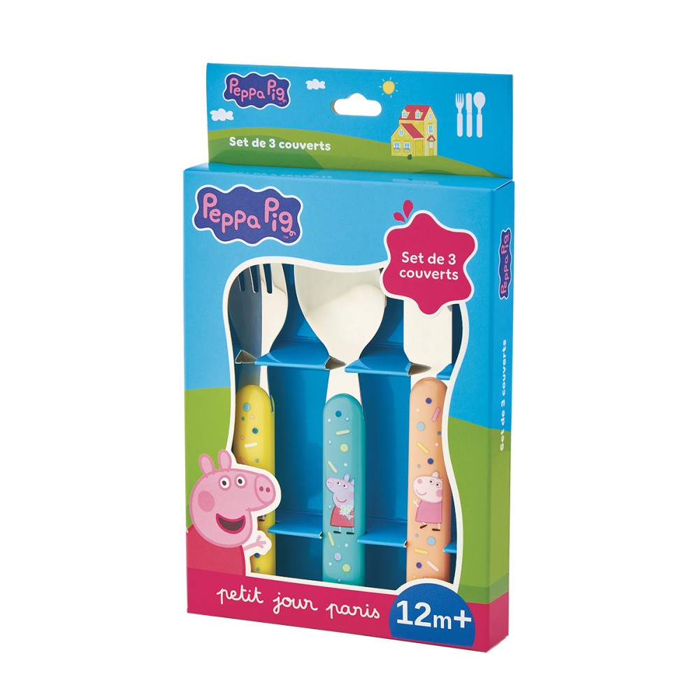 Petit Jour Paris | Peppa Pig | Bestekset | 3 delig | +1 jaar