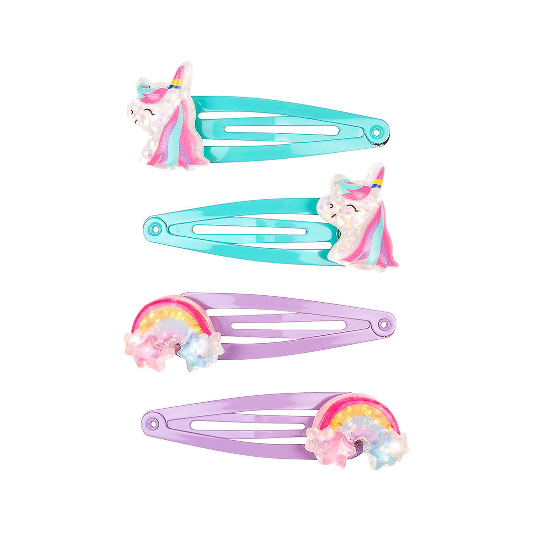 Souza Aicha unicorn and rainbow hair clips, 4 pieces