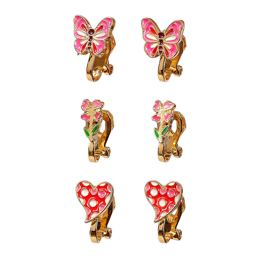 Souza Finelie clip-on earrings, 3 pairs