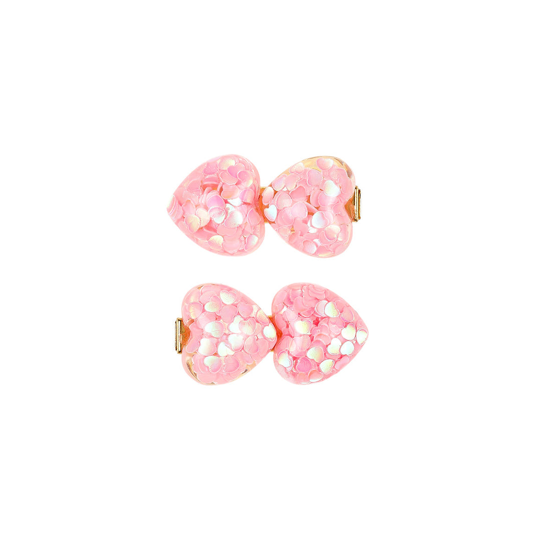 Souza Quirine pink heart hair clips, 2 pieces