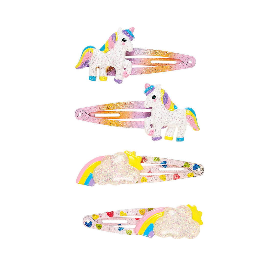 Souza Silka unicorn and rainbow hair clips, 4 pieces