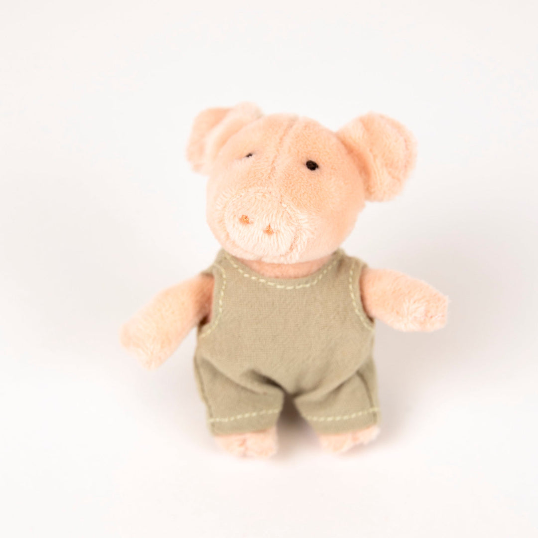 Vooraanzicht van de kleine Egmont Toys knuffel Bart het varken