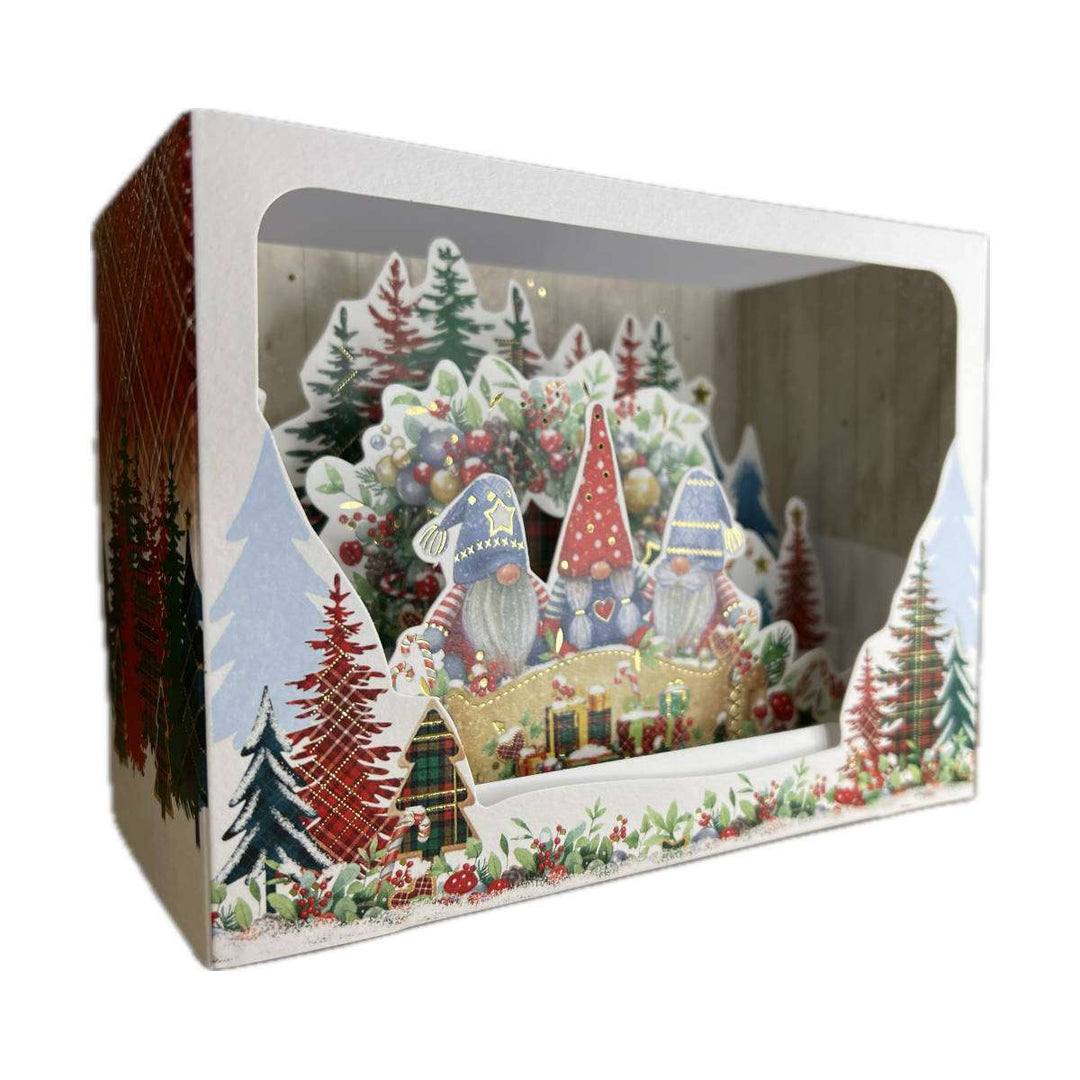 Carte de Noël Signature | Lutins de Noël dans la forêt | 14.5 × 11 cm
