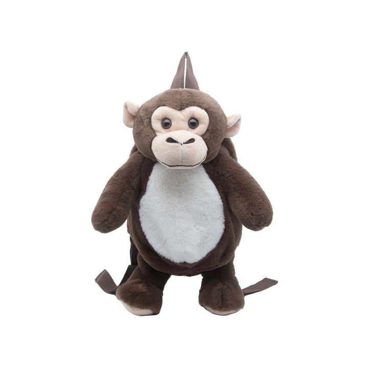 Bruine aap pluche rugzak 42 cm van Cute by Felix, vooraanzicht
