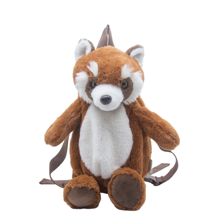 Rode panda pluche rugzak 42 cm van Cute by Felix, vooraanzicht