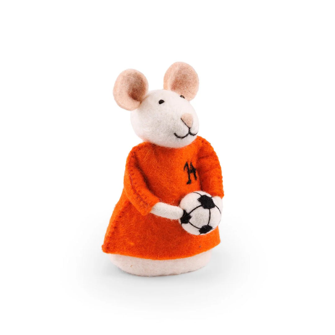 Wolvilt | Decoratieve Muis met Voetbal