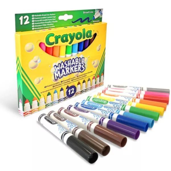 Crayola | Broad Line Markers | Afwasbaar | 12 stuks | 3+