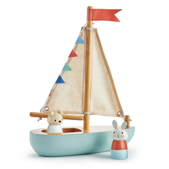 Tender Leaf Toys | Wooden Sailboat | Sailaway | 29.5 cm | 3+