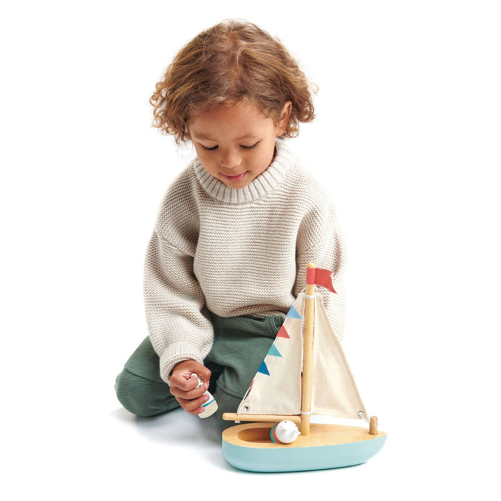 Tender Leaf Toys | Wooden Sailboat | Sailaway | 29.5 cm | 3+