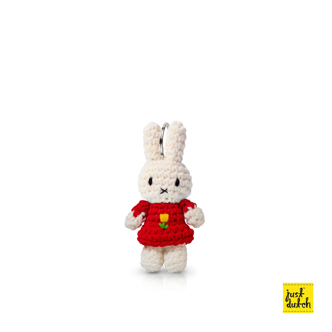 Crochet Plush | Miffy | Key Hanger | Red Tulip | 11 cm | 100% Cotton | 3+