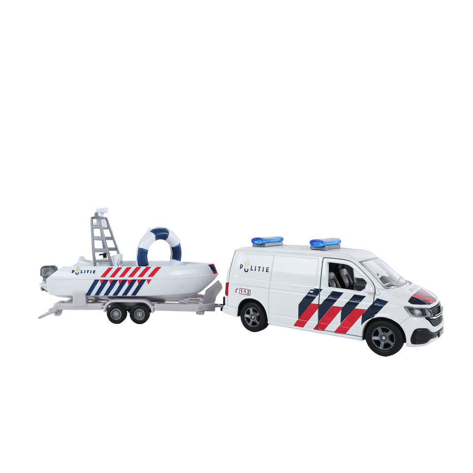 Kids Globe | Volkswagen Transporter mit Polizeiboot