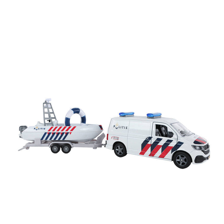 Kids Globe | Volkswagen Transporter mit Polizeiboot