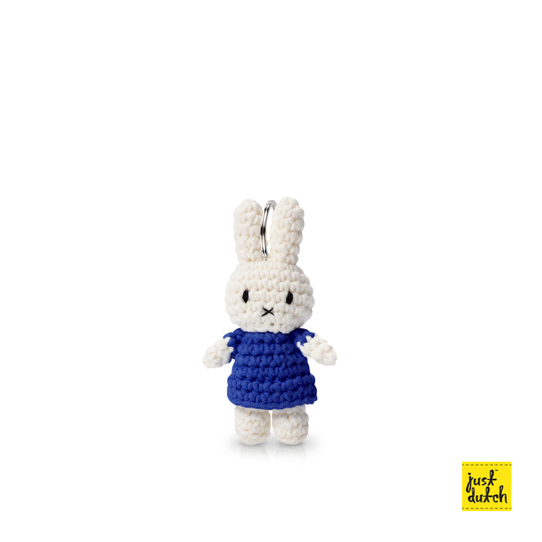 Gehaakte Knuffel | Miffy/Nijntje | Key Hanger | Blue | 11 cm | 100 % Cotton | 3+