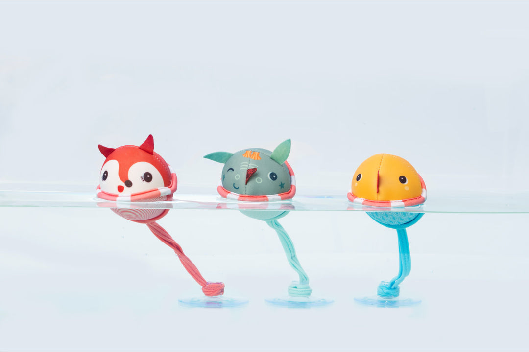 Lilliputiens | Badspeelgoed | Drie Ballen | 8 cm | +3 mnd