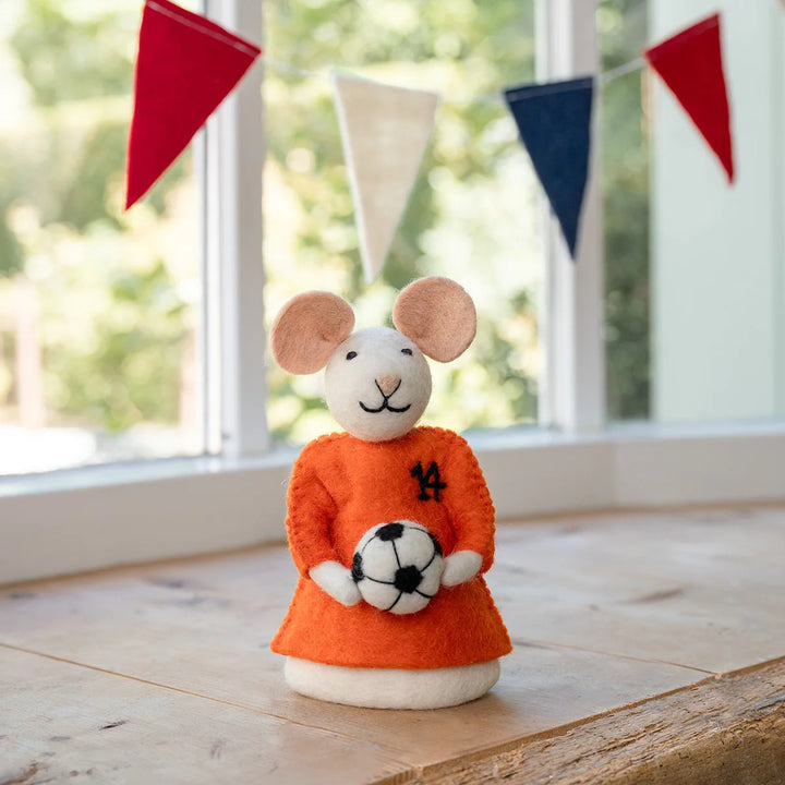 Wolvilt | Decoratieve Muis met Voetbal