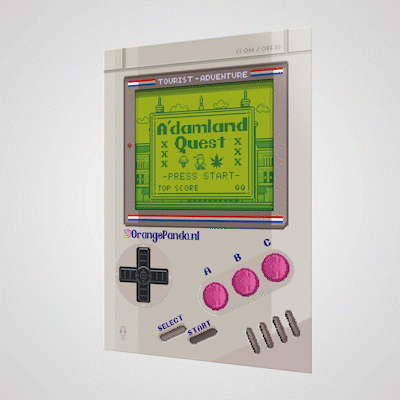 Orange Panda | Lenticulaire Kaart Bewegend | after Gameboy