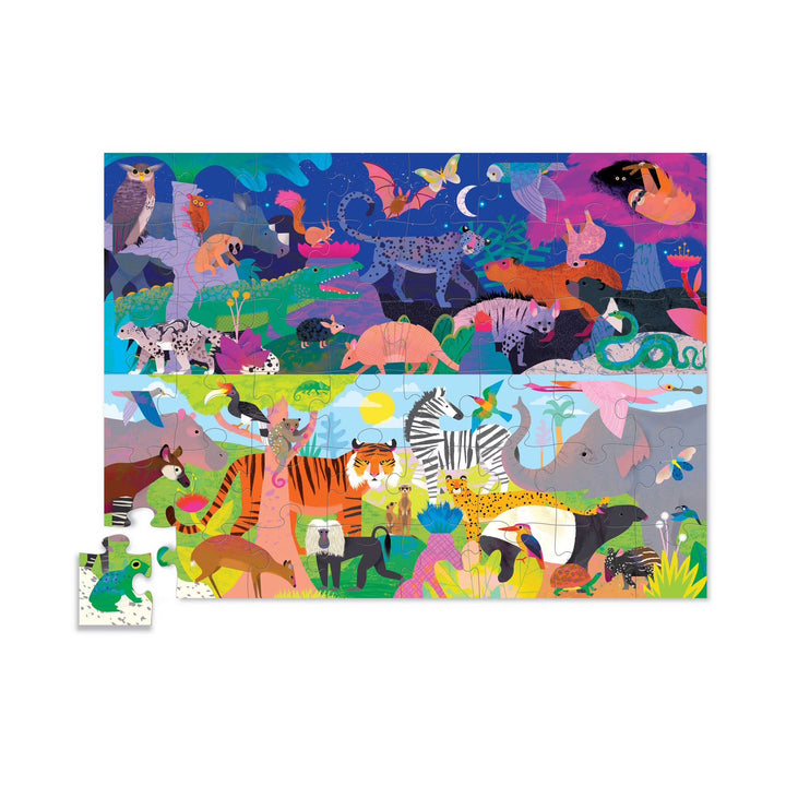Crocodile Creek | Puzzel | Night &amp; Day | Dag- en Nachtdieren | 100 stukjes | 5+