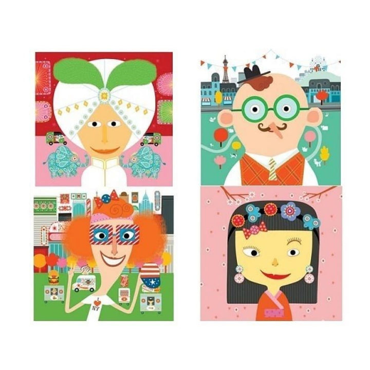 Djeco | Mit Stickern gestalten | Alles anders | 3-6 Jahre