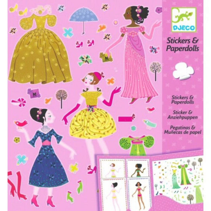 Djeco | Stickers &amp; Paperdolls | Dresses Through the Seasons | 4-8 jaar