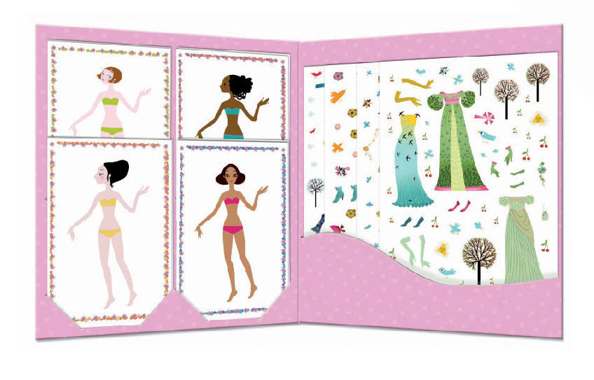 Djeco | Stickers &amp; Paperdolls | Dresses Through the Seasons | 4-8 jaar