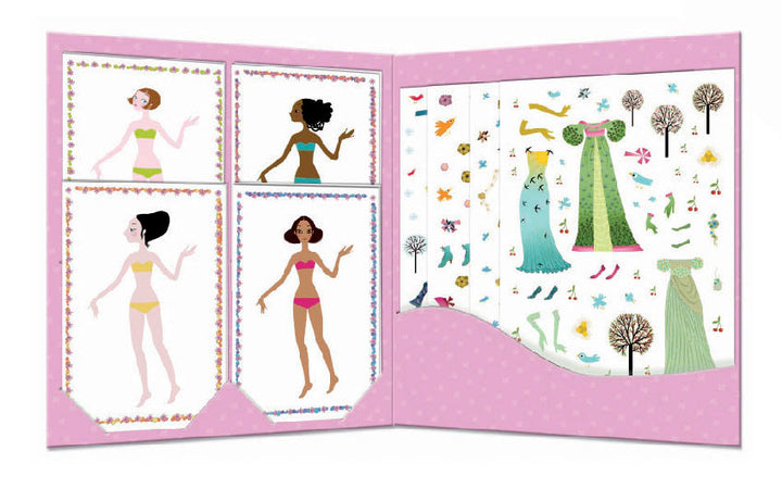 Djeco | Stickers &amp; Paperdolls | Dresses Through the Seasons | 4-8 jaar