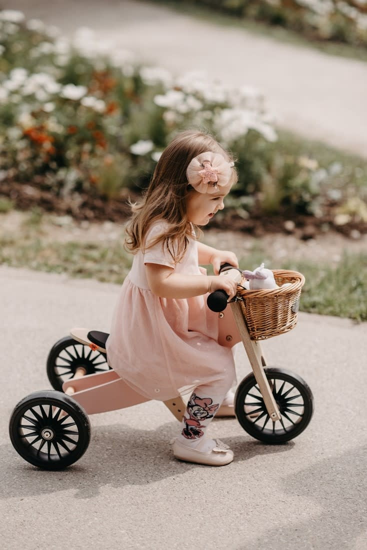 Kinderfeets | Tiny Tot Plus | 2  in 1 | Tricycle/Balance Bike | Rose | + 18 mnd