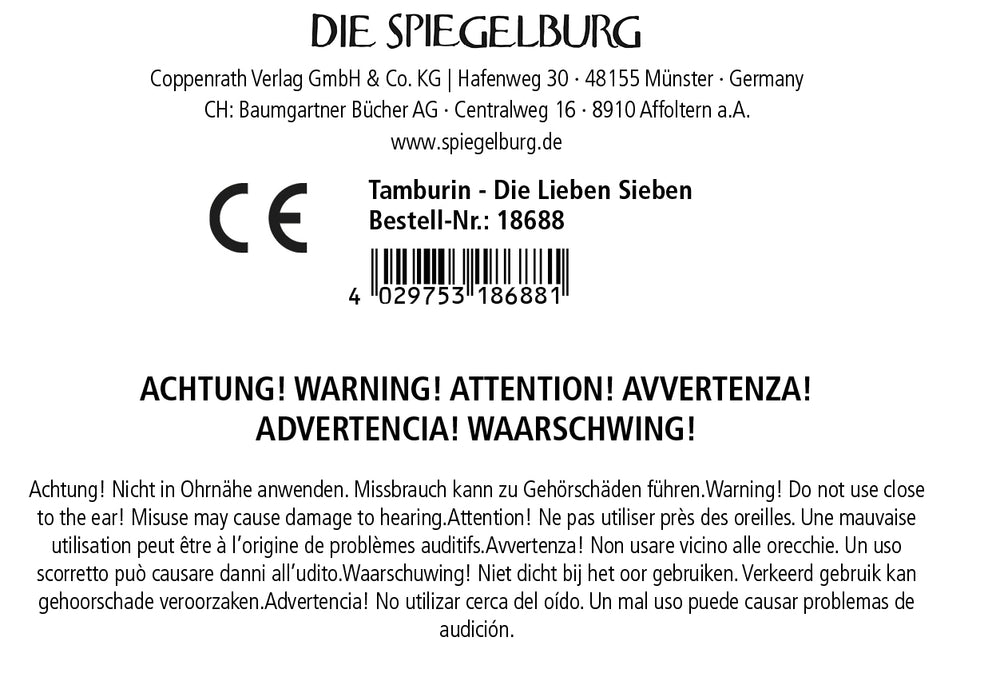 Die Lieben Sieben-tamboerijn in verpakking