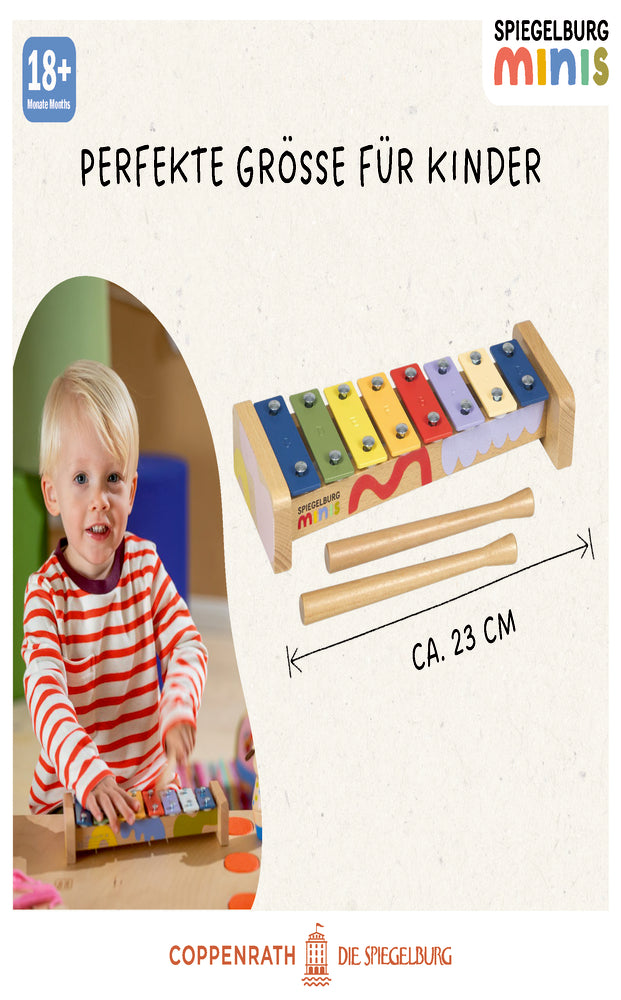 Spiegelburg Minis glockenspiel with coloured metal bars