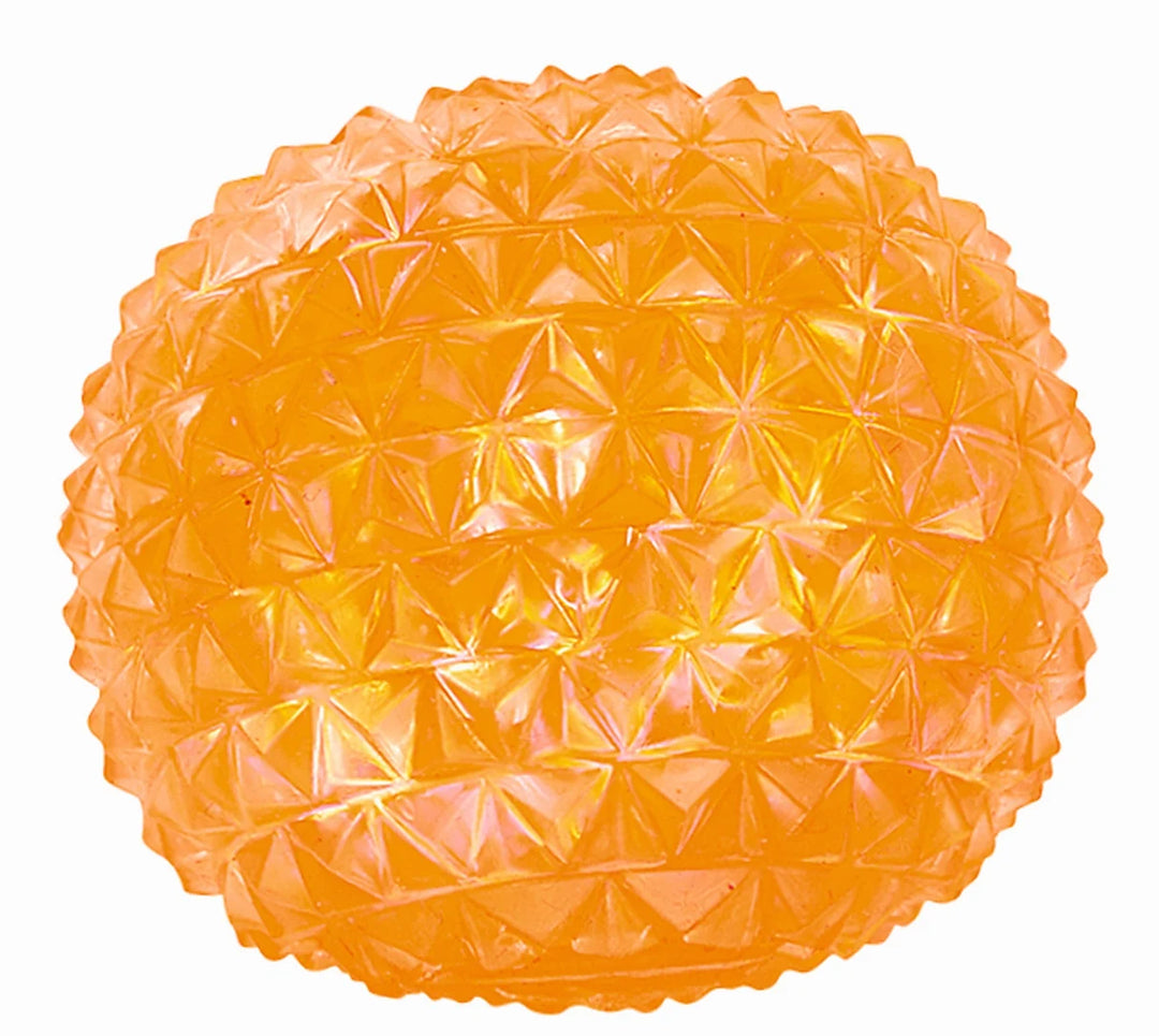 Balle anti-stress orange Moses à relief cristallin.