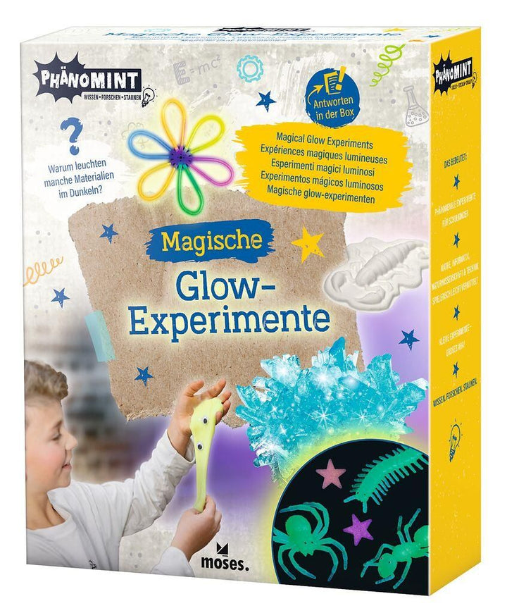 Doos van Moses PhänoMINT Magische Glow Experimenten met lichtgevende voorbeelden.