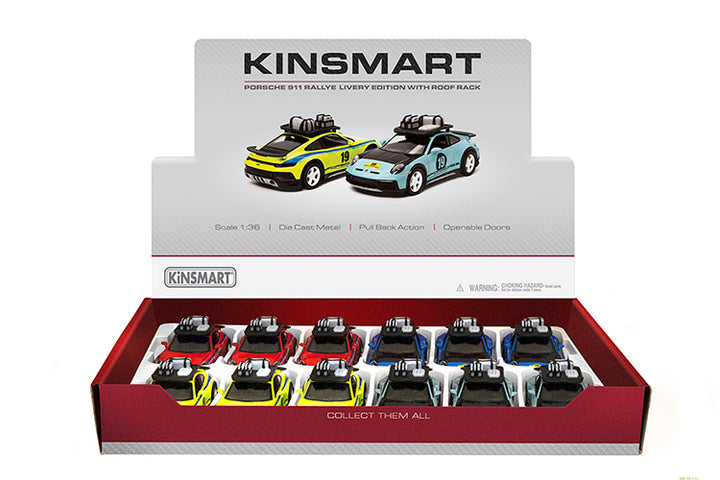 Kinsmart | Porsche 911 GT2 RS | Pullback | Open deuren | 1:32 | 12 cm