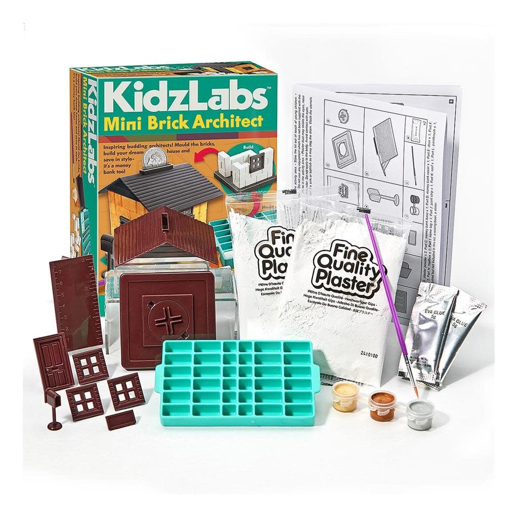 4M | KidzLabs | Architectuur Met Mini - Bakstenen | 5+ - Kleine Eland