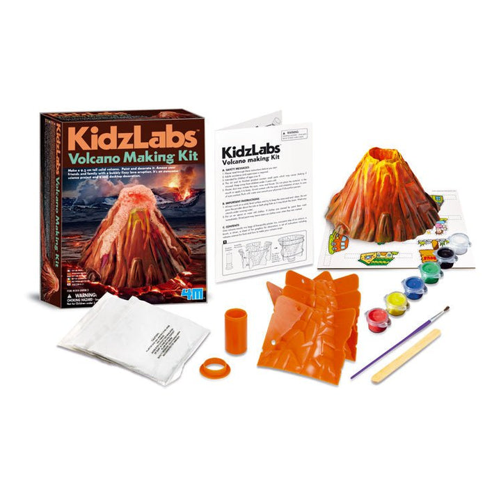 4M | KidzLabs | Giet en Verf een Vulkaan | 8+ - Kleine Eland
