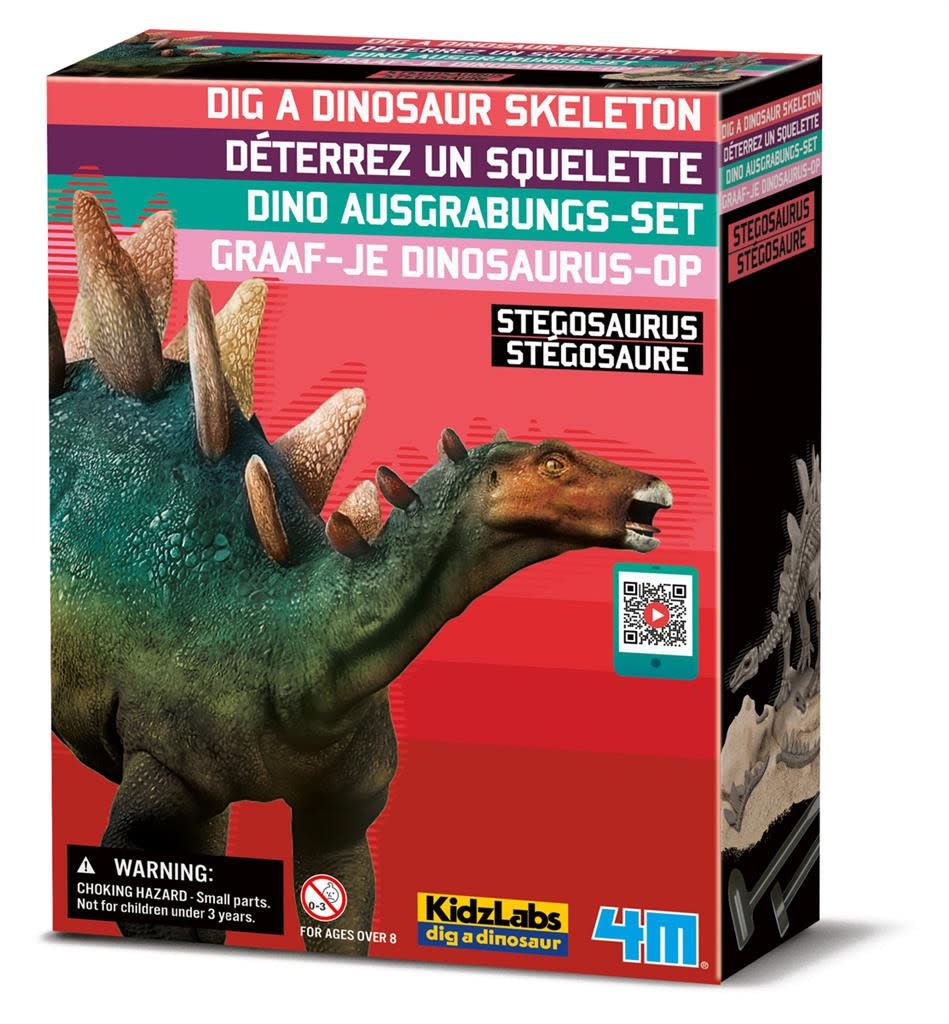 4M | KidzLabs | Graaf je dinosaurus op | Stegosaurus | 8+ - Kleine Eland