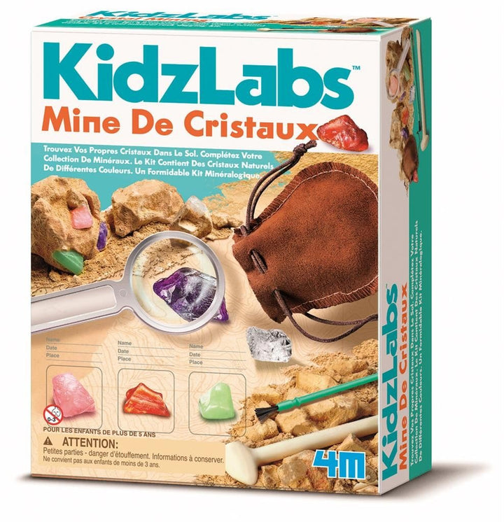 4M Kidzlabs | Opgraafkit | Graaf je eigen kristallen op | 8+ - Kleine Eland